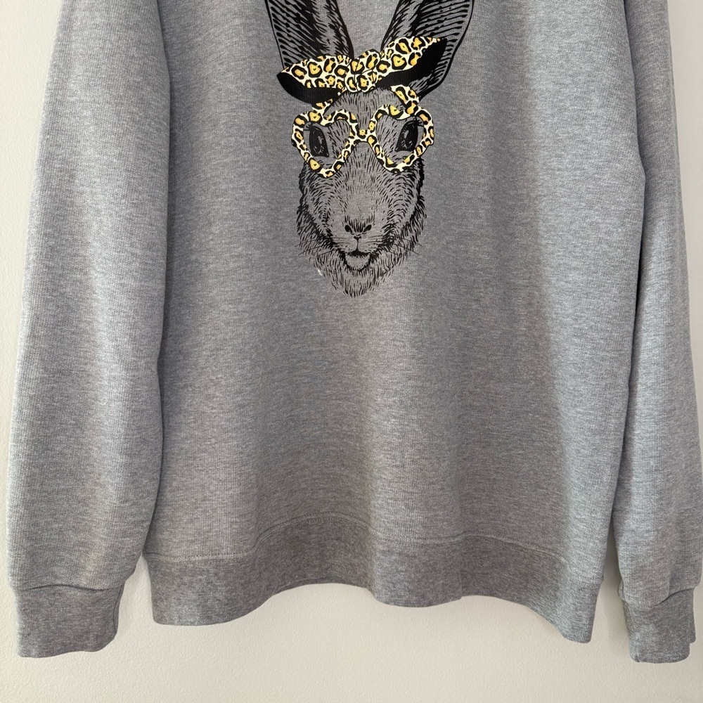 Gray Rabbit Graphic Sweatshirt - Picture 3 of 7